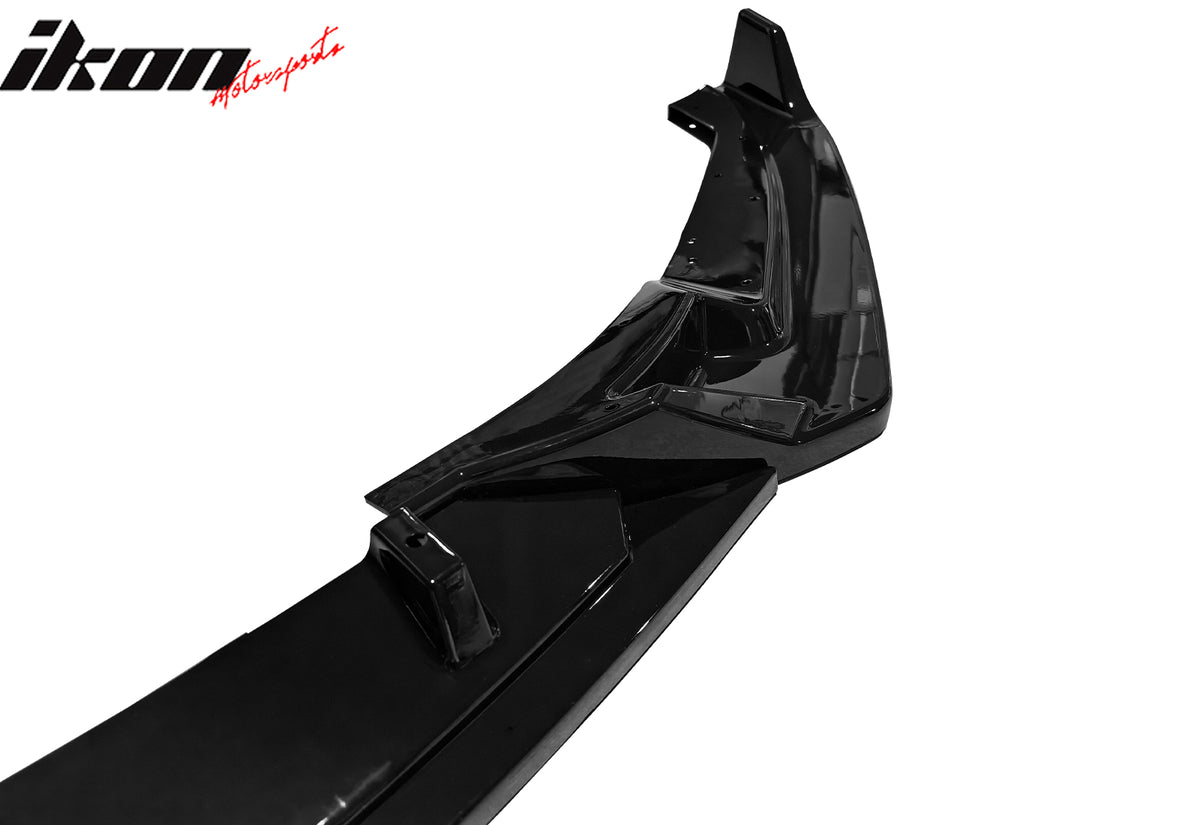 Fits 2025 Cadillac CT5 Luxury Trim Gloss Black Front Bumper Lip Spoiler PP 3PCS