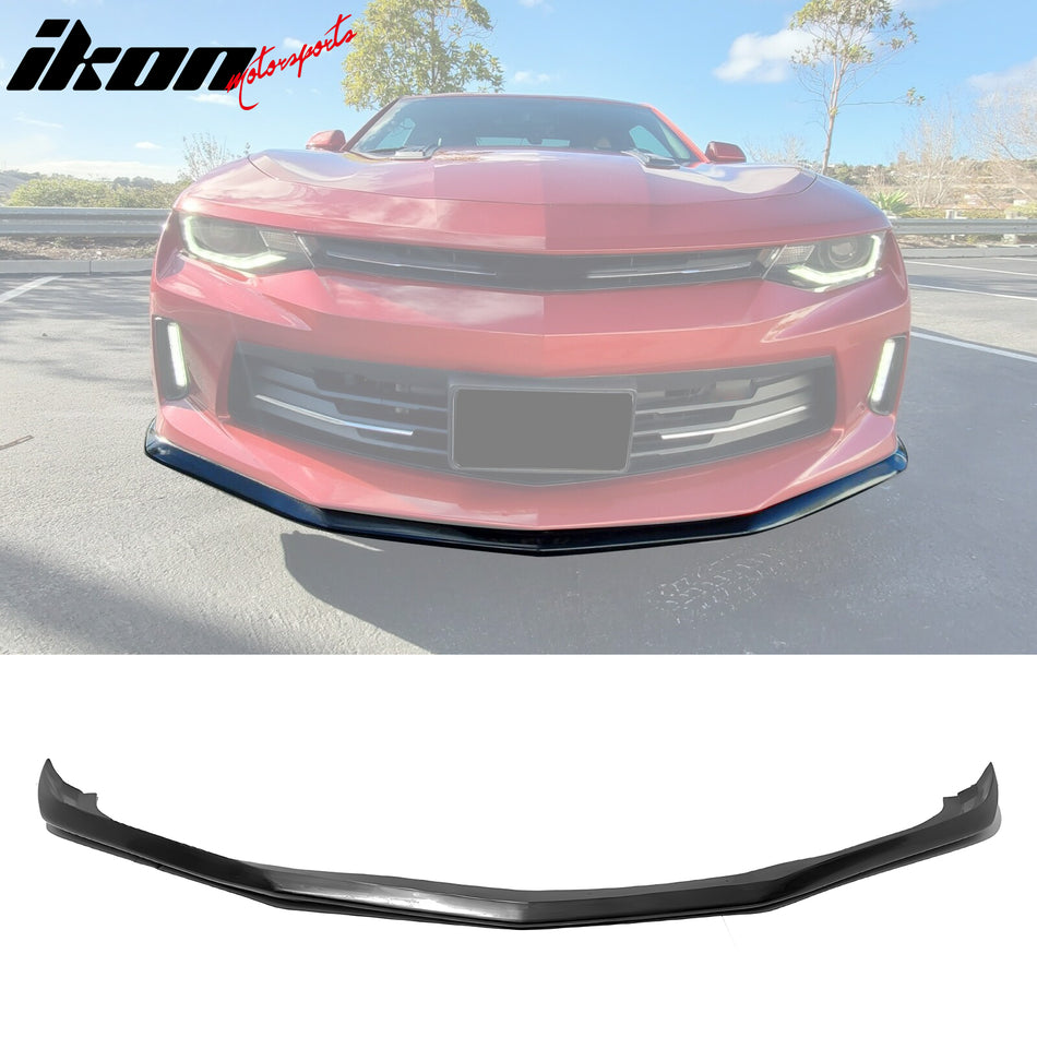 2016-2018 Chevrolet Camaro OE Style Unpainted Black Front Bumper Lip