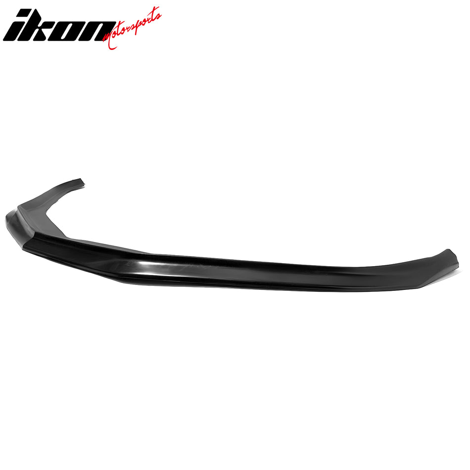 IKON MOTORSPORTS Front Bumper Lip, Compatible with 2016-2018 Chevrolet Camaro, SLP Style Unpainted Black PU Polyurethane Air Dam Chin Spoiler Protector Splitter