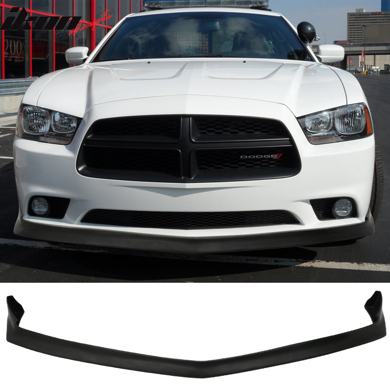 2011-2014 Dodge Charger RT SXT SE V2 Style Front Bumper Lip Spoiler PU