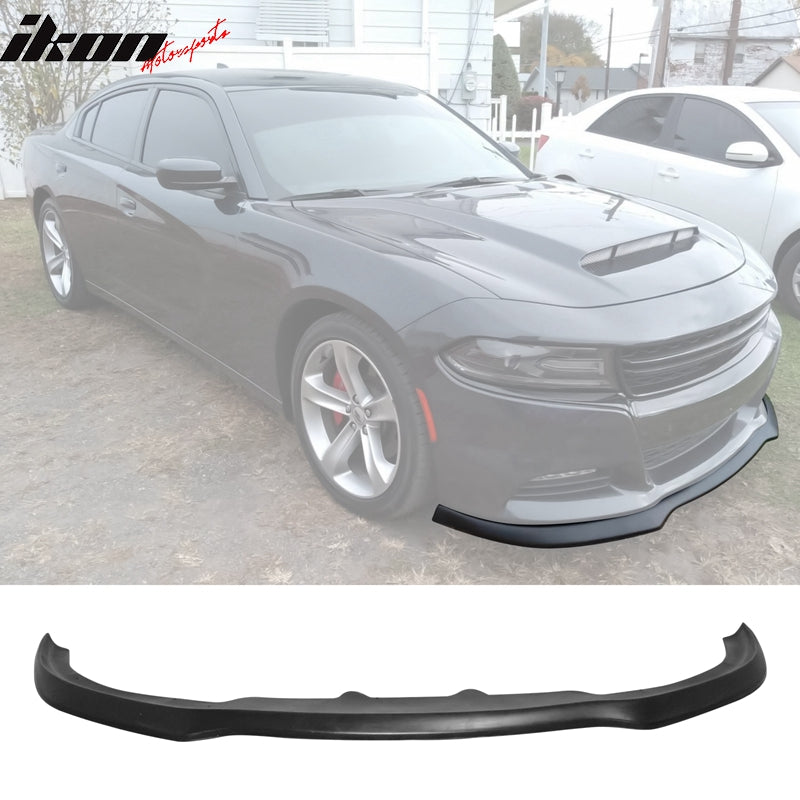 2015-2023 Dodge Charger Base Unpainted Black Front Bumper Lip Chin PU