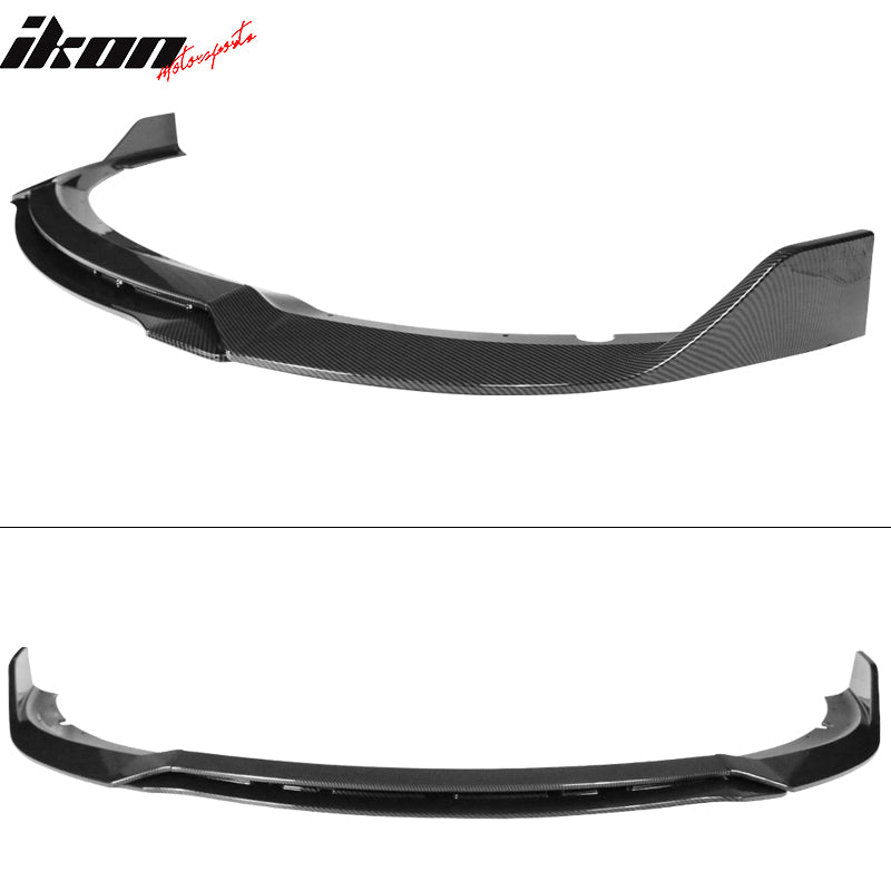 Fits 15-23 Dodge Charger SRT Front Bumper Lip Spoiler 4PC V3 Style Matte Black