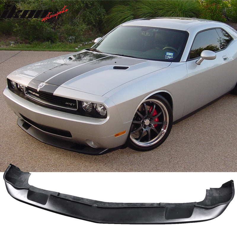 2008-2010 Dodge Challenger Unpainted Black Front Bumper Lip Spoiler PU