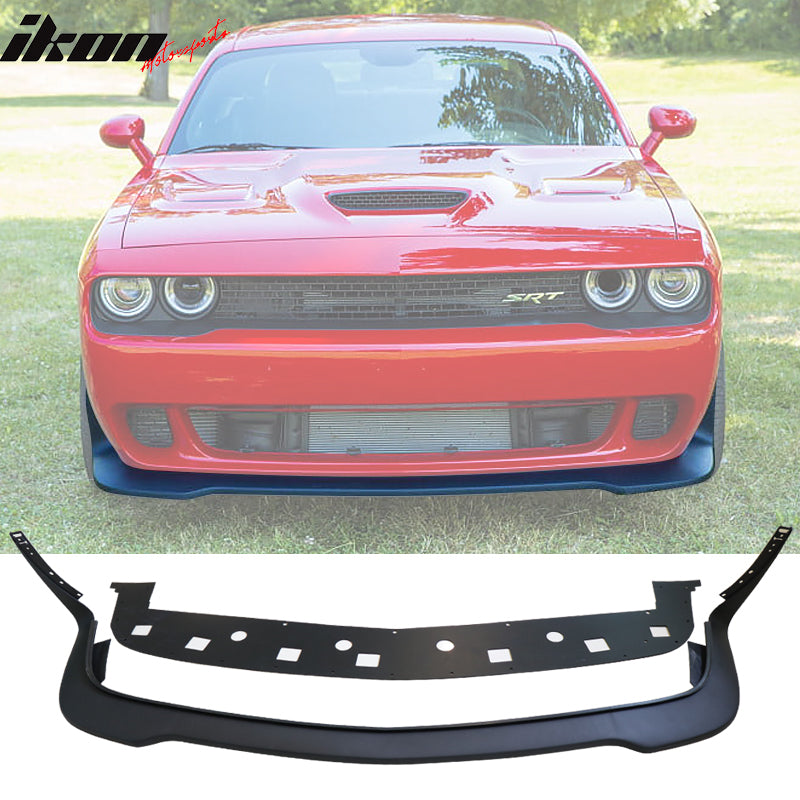 Fits 15-23 Dodge Challenger SRT Hellcat Style Front Bumper Lip + Splitter Kit PP