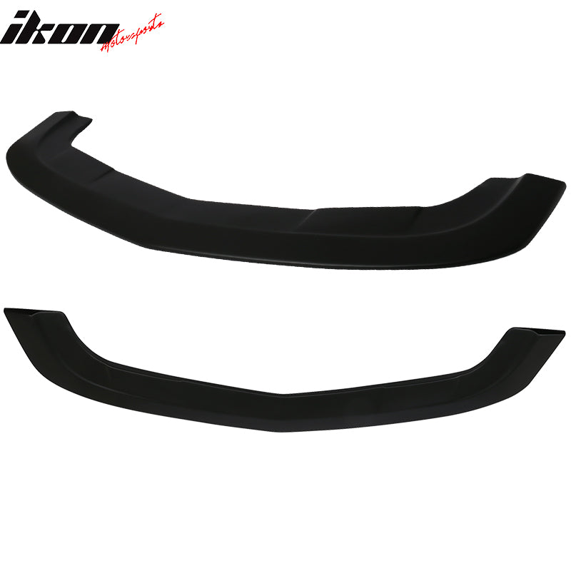 IKON MOTORSPORTS, Front Bumper Lip Compatible with 2015-2023 Dodge Challenger SXT,  Painted PP Bumper Lower Body Protection