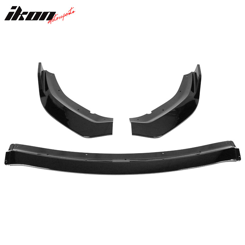 Fits 20-23 Dodge Charger Widebody, IKON V1 Style Front Bumper Lip 3pcs ABS