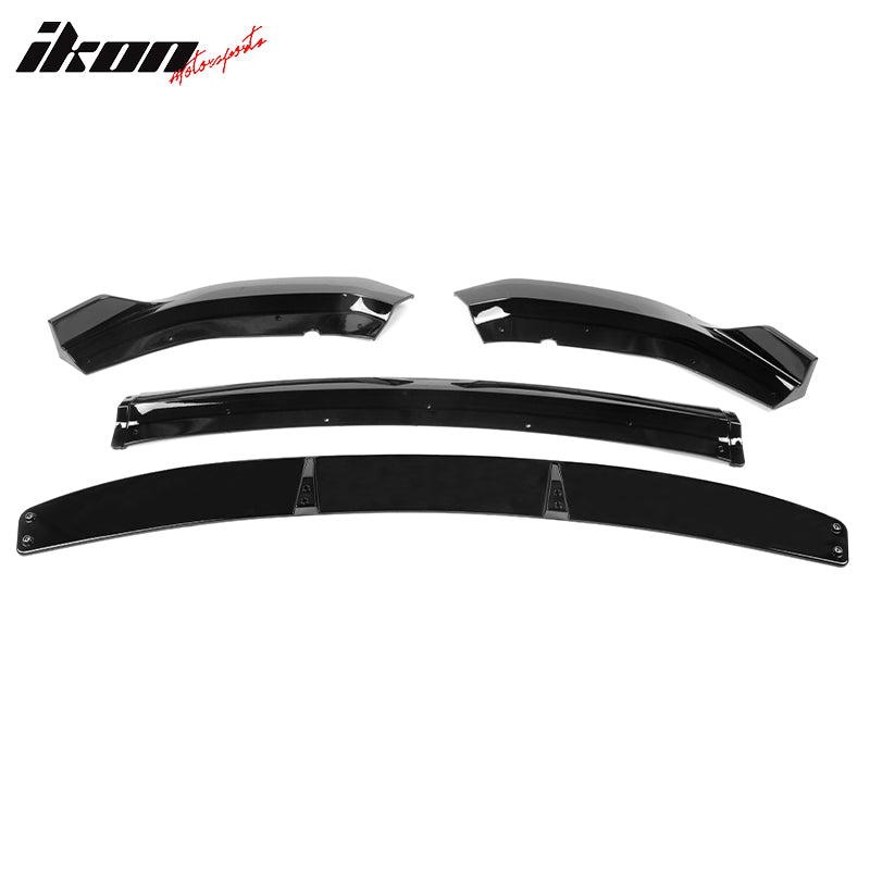 Fits 20-23 Dodge Charger Widebody, IKON V2 Style Front Bumper Lip 4pcs ABS