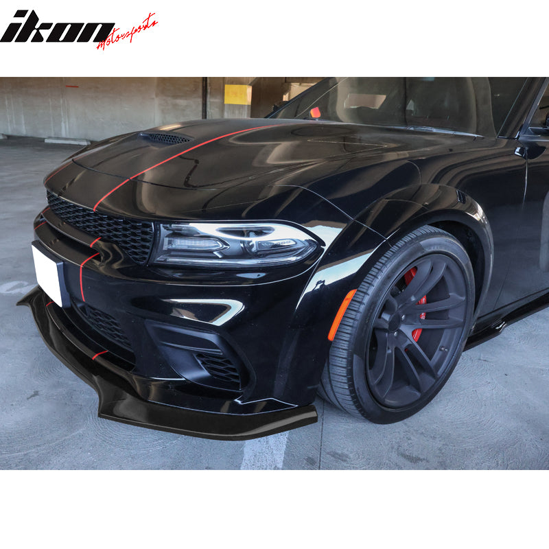 Fits 20-23 Dodge Charger SRT Widebody V4 Front Bumper Lip PP