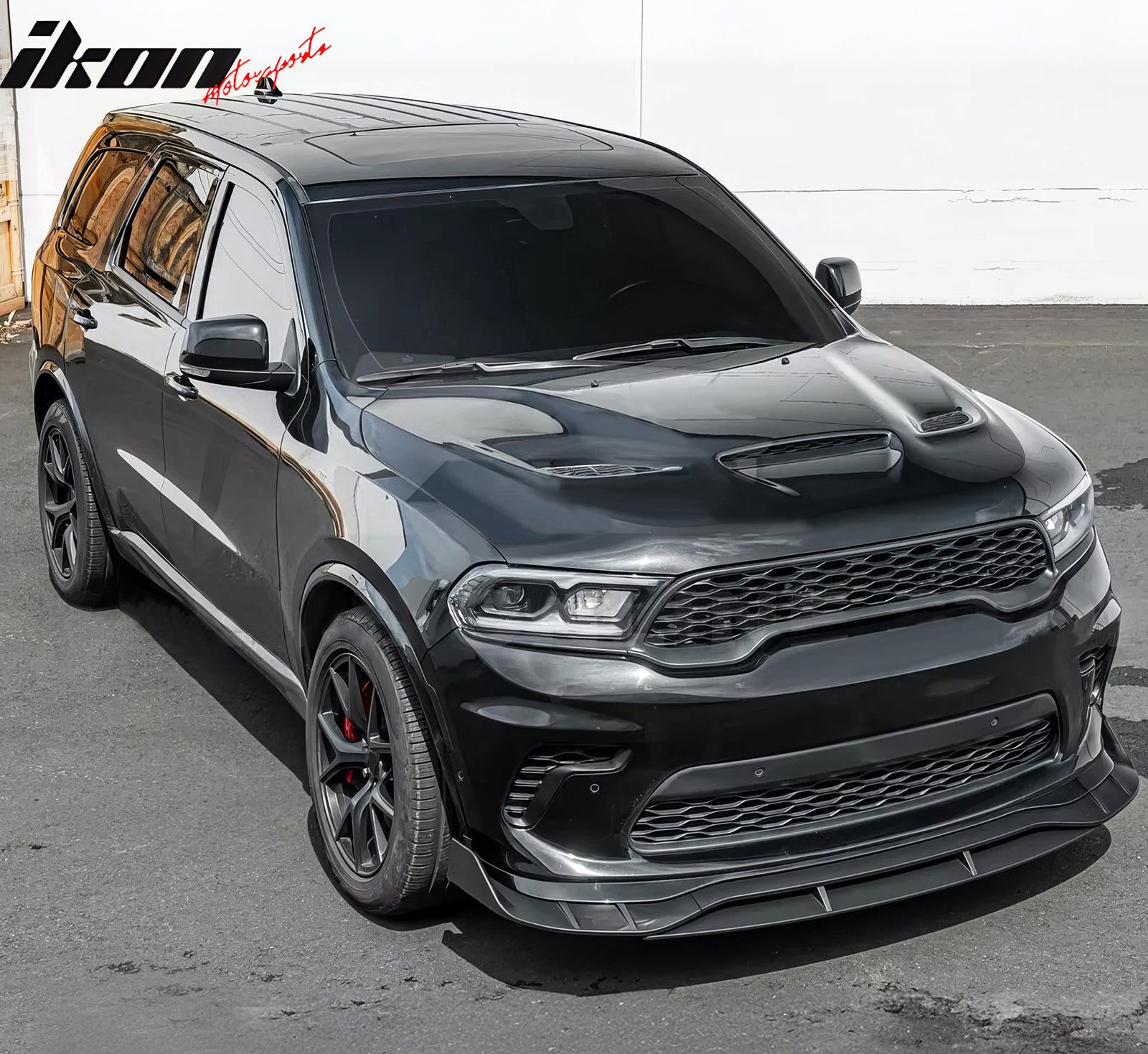 For 21-24 Dodge Durango Hellcat Front Bumper Lip Matte Black Spoiler 4PC Valance