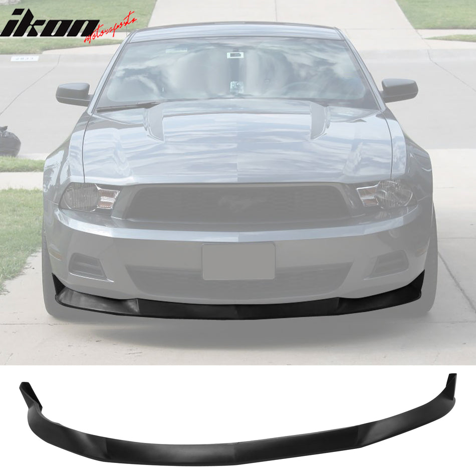 2010-2012 Ford Mustang V6 Unpainted Black Front Lip SplitterSpoiler PU