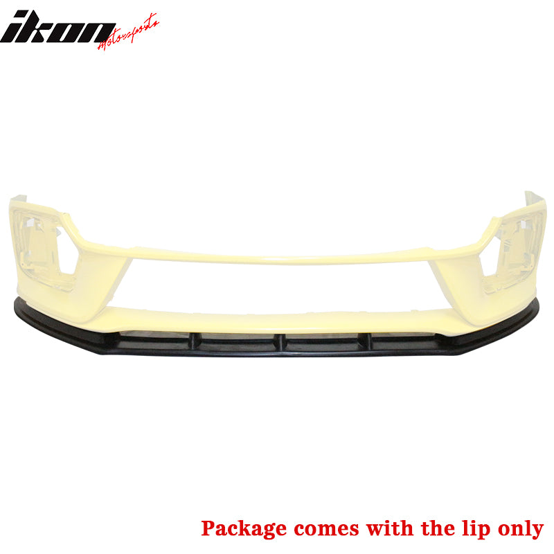 Fits 16-18 Ford Focus RS Front Bumper Lip Spoiler Splitter Unpainted Black PU