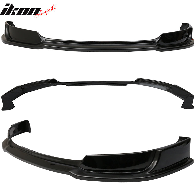 IKON MOTORSPORTS, Front Bumper Lip Compatible With 2013-2014 FORD MUSTANG V6 & GT, Front Lip Spoiler Splitter