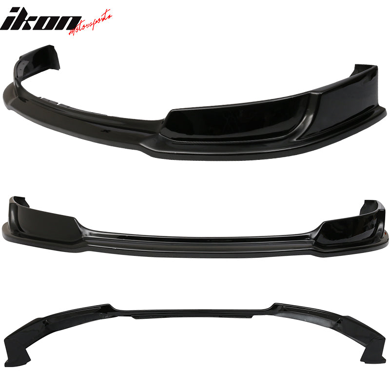 IKON MOTORSPORTS, Front Bumper Lip Compatible With 2013-2014 FORD MUSTANG V6 & GT, Front Lip Spoiler Splitter