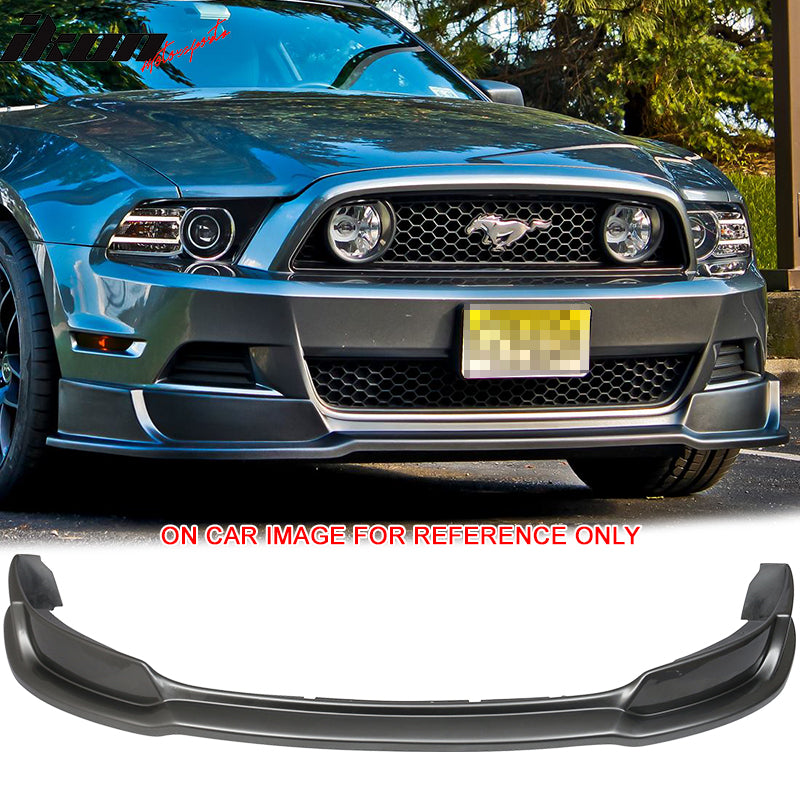 IKON MOTORSPORTS, Front Bumper Lip Compatible With 2013-2014 FORD MUSTANG V6 & GT, Front Lip Spoiler Splitter