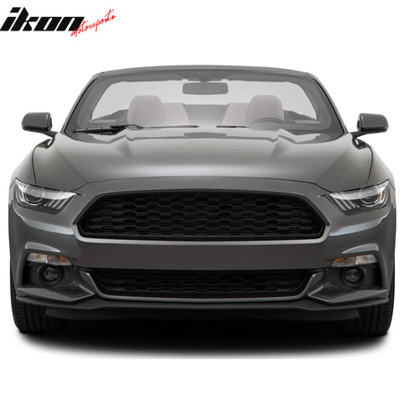 Fits 15-17 Ford Mustang Front Bumper Lip Spoiler Kit OE Style Unpainted Black PU