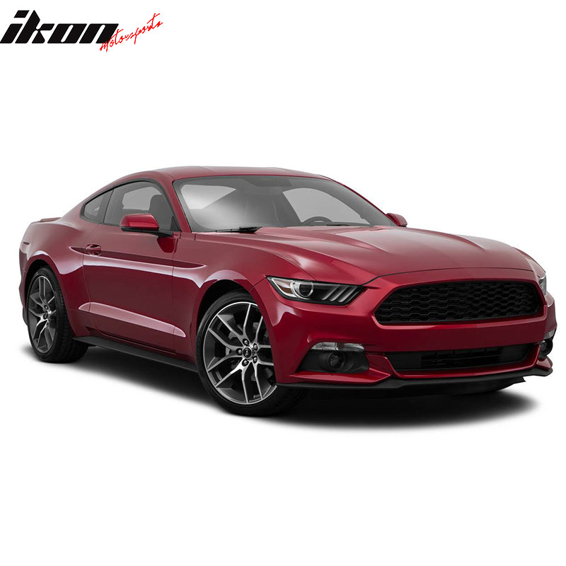 Fits 15-17 Ford Mustang Front Bumper Lip Spoiler Kit OE Style Unpainted Black PU