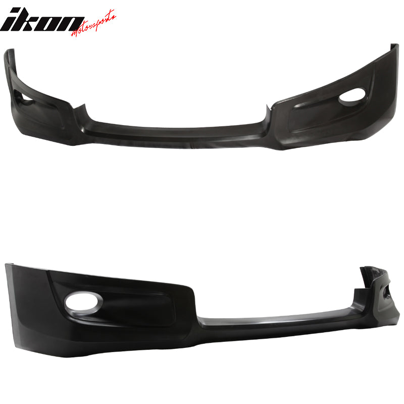 Fits 08-12 Accord 2D Coupe HFP PU Front Bumper Lip Spoiler+Side Skirts Vents