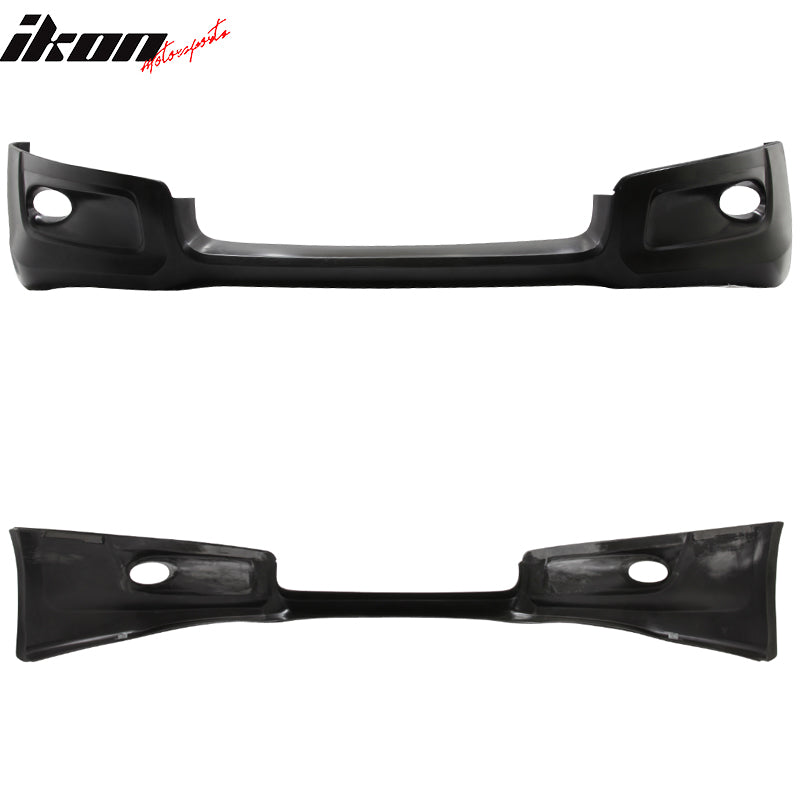 Fits 08-12 Accord 2D Coupe HFP PU Front Bumper Lip Spoiler+Side Skirts Vents