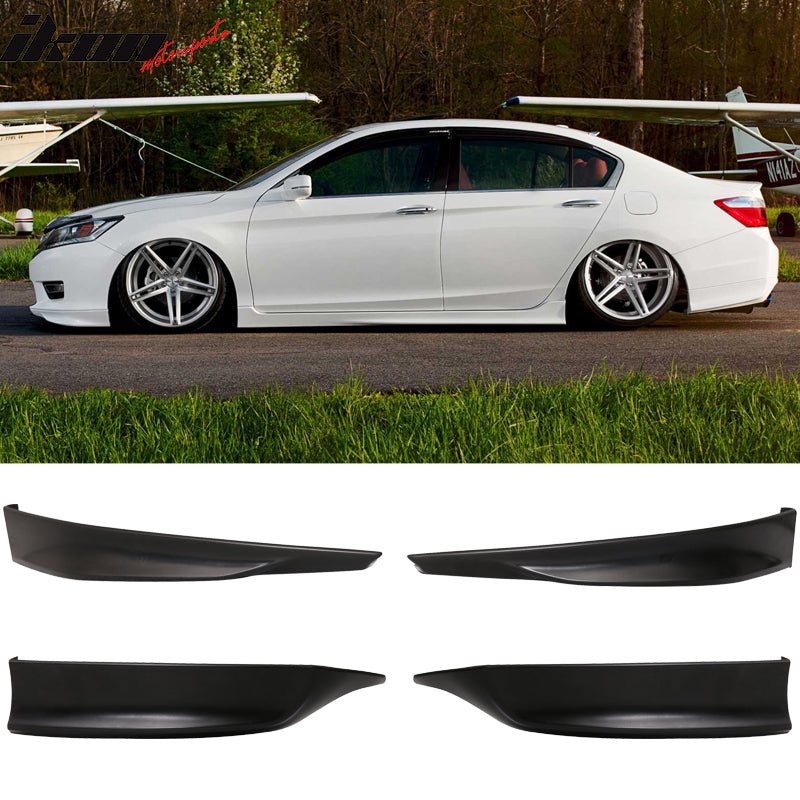 2013-15 Honda Accord HFP Style Unpainted Front + Rear Lip Splitter PP