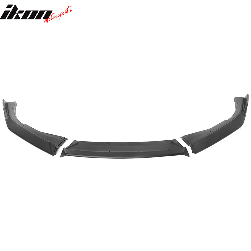 IKON MOTORSPORTS, Front Bumper Lip Compatible With 2018-2021 Honda Accord 10th Gen Sport, 3PCS Front Lower Bumper Lip Spoiler Splitter PP Polypropylene IKON V3 Style, 2019 2020