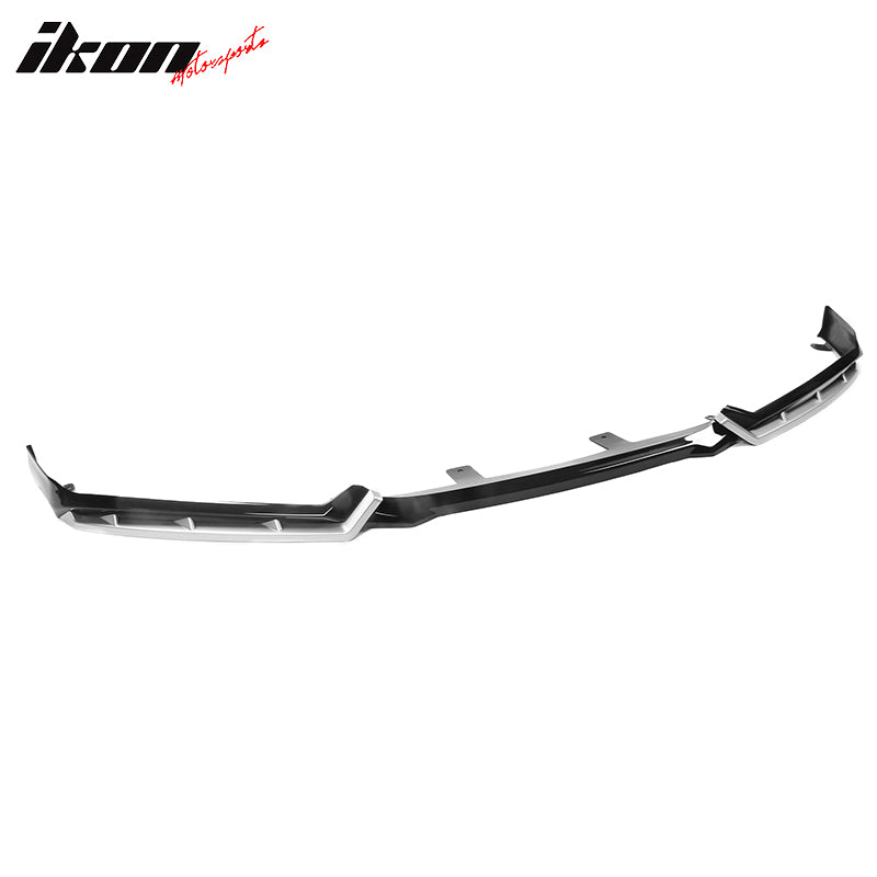 Fits 21-22 Honda Accord IKON Gloss Black Silver PP Front Bumper Lip Spoiler 5PCS