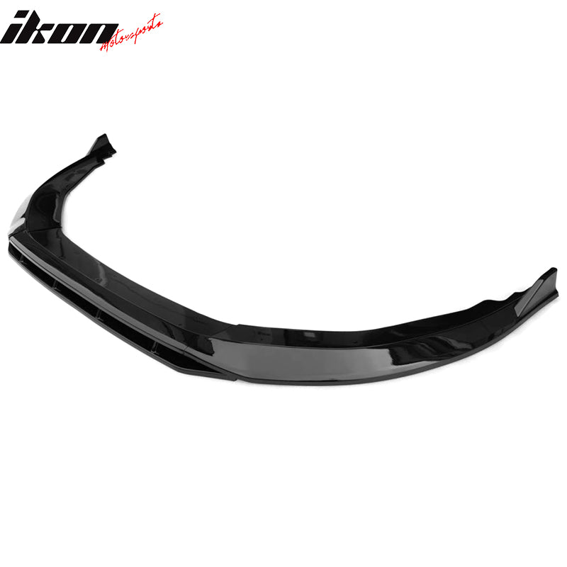 Fits 23-24 Honda Accord 11th Front Bumper Lip V1 4PC Chin Spoiler Black PP