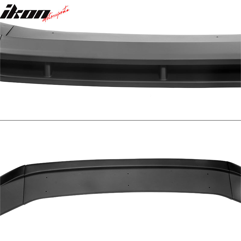 Fits 23-24 Honda Accord 11th IKON V1 Style Matte Black Front Bumper Lip PP 4PCS