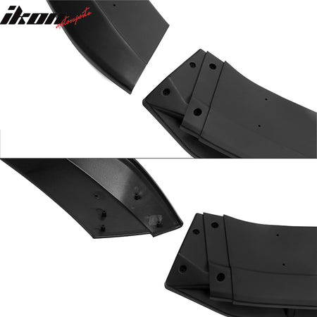 Fits 23-24 Honda Accord 11th IKON V1 Style Matte Black Front Bumper Lip PP 4PCS