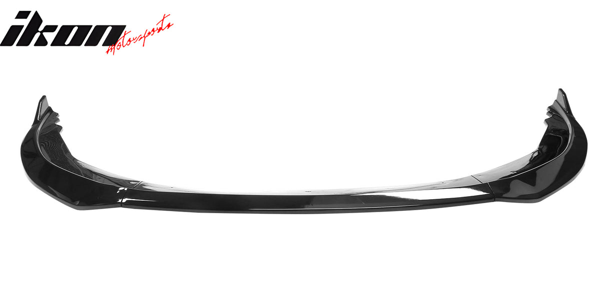 Fits 23-24 Honda Accord 11th Front Bumper Lip V2 3PC Chin Spoiler Black PP