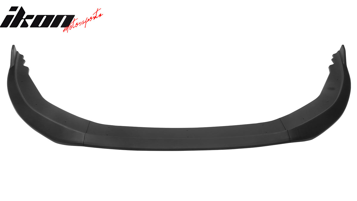 Fits 23-24 Honda Accord 11th Front Bumper Lip V2 3PC Chin Spoiler Black PP