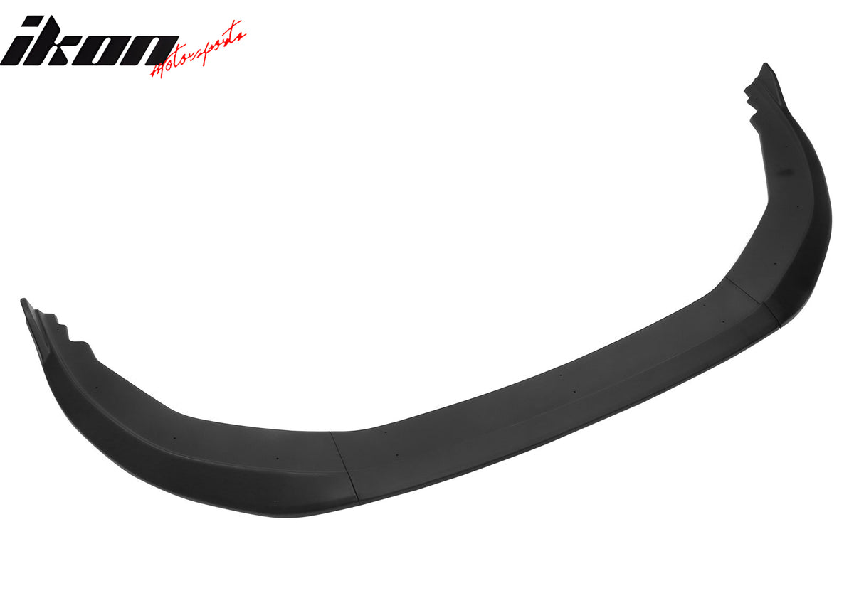 Fits 23-24 Honda Accord 11th Front Bumper Lip V2 3PC Chin Spoiler Black PP