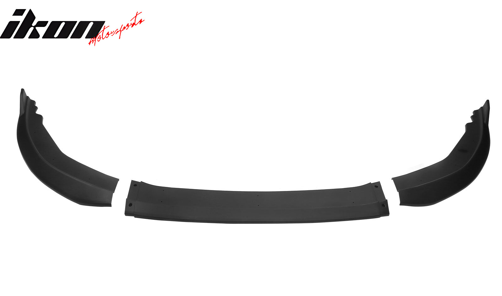 Fits 23-24 Honda Accord 11th Front Bumper Lip V2 3PC Chin Spoiler Black PP