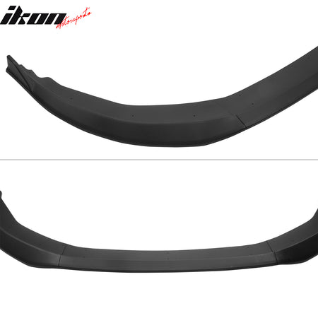 Fits 23-24 Honda Accord 11th Front Bumper Lip V2 3PC Chin Spoiler Black PP