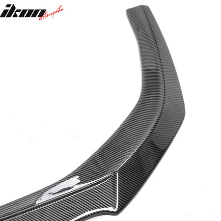 Fits 23-24 Honda Accord Sedan V3 Style Front Bumper Lip Carbon Fiber Print ABS