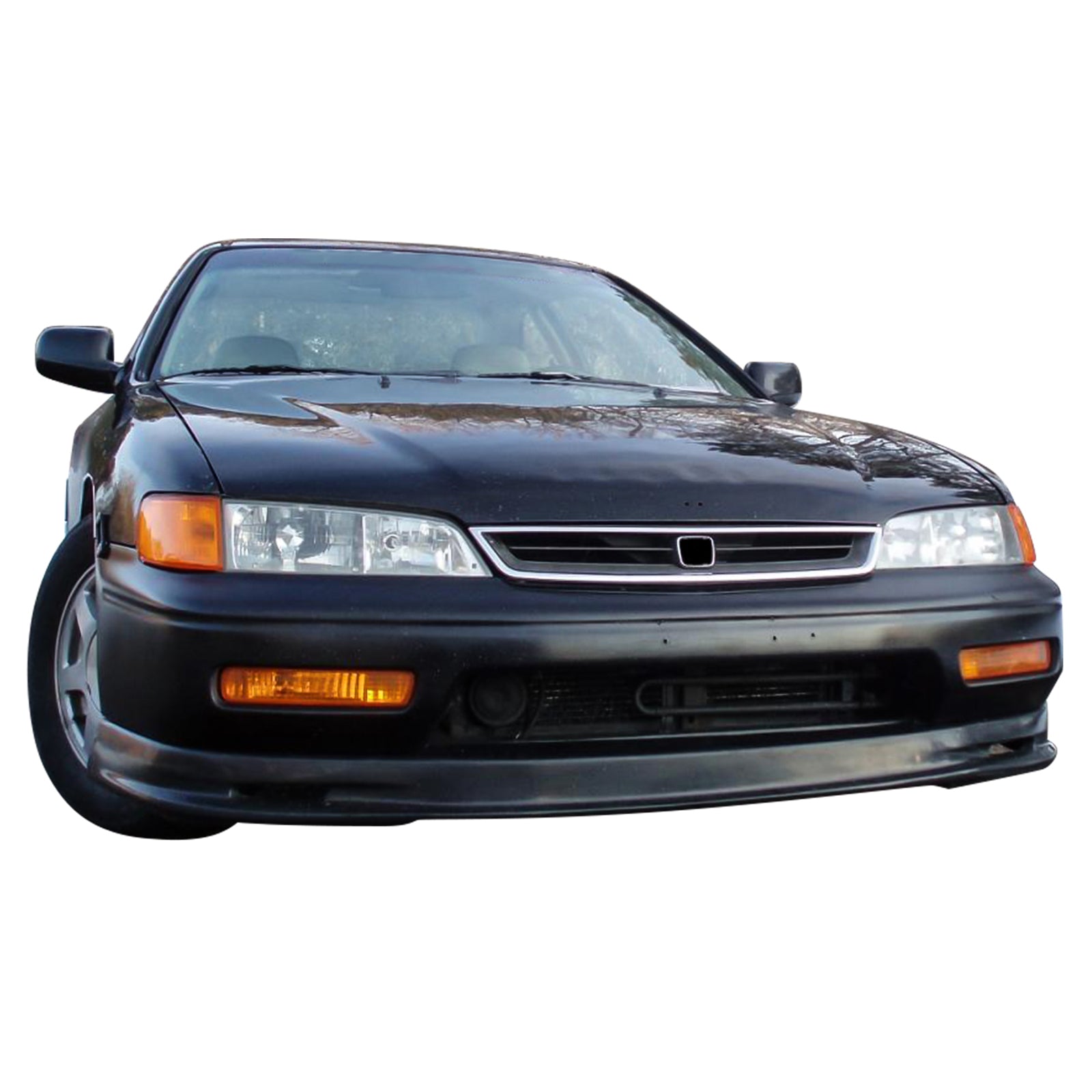 IKON MOTORSPORTS, Front Bumper Lip Compatible With 1994-1995 Honda Accord, Air Dam Chin Front Bumper Lip Spoiler Splitter PP Polypropylene Mugen Style