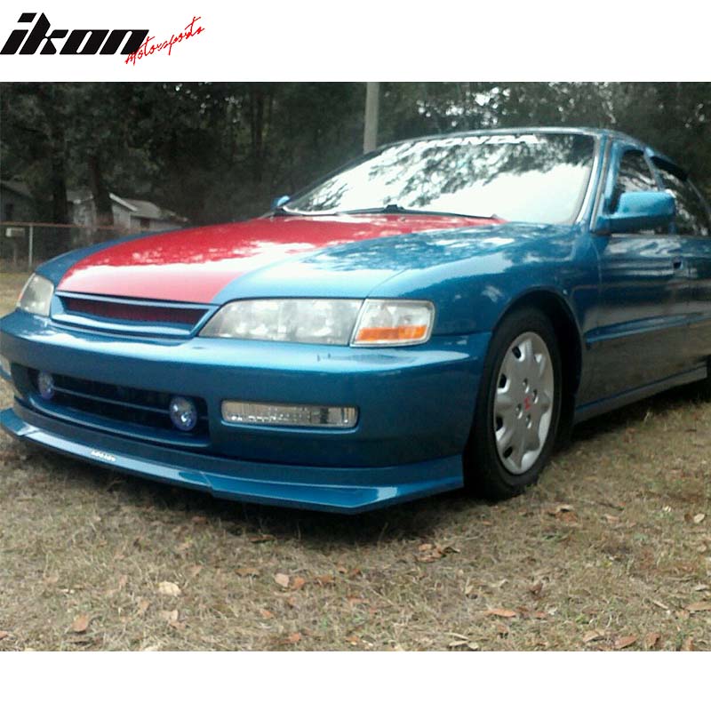 Front Bumper Lip Compatible With 1996-1997 Honda Accord, HC1 Style Matte Black PP Lip Spoiler Bodykit Splitter Diffuser Air Dam Chin Diffuser by IKON MOTORSPORTS