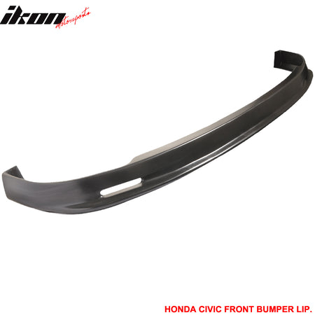 Fits 01-03 Honda Civic 2/4Dr Mugen Style PP Front Bumper Lip Spoiler Unpainted