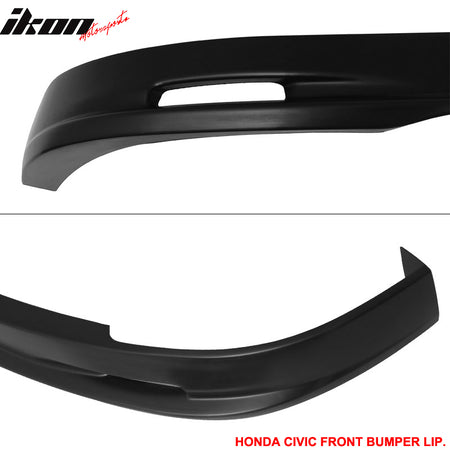 Fits 01-03 Honda Civic 2/4Dr Mugen Style PP Front Bumper Lip Spoiler Unpainted