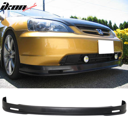 Compatible With 2001-2003 Honda Civic Front + Rear Bumper Lip Spoiler - PP