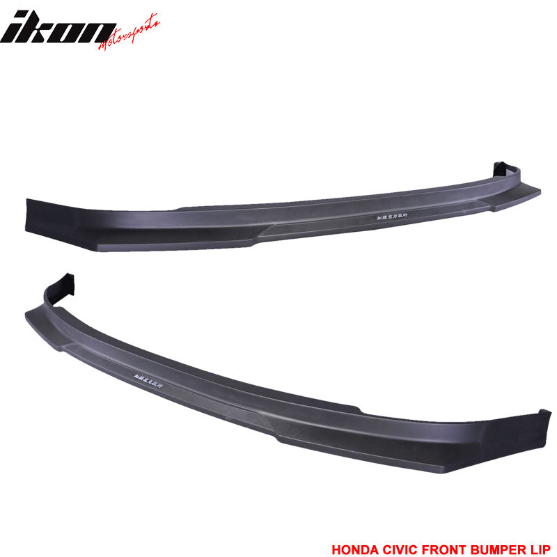 Compatible With 2001-2003 Honda Civic 2Dr 4Dr HCL Style Front Bumper Lip Spoiler PP Bodykit