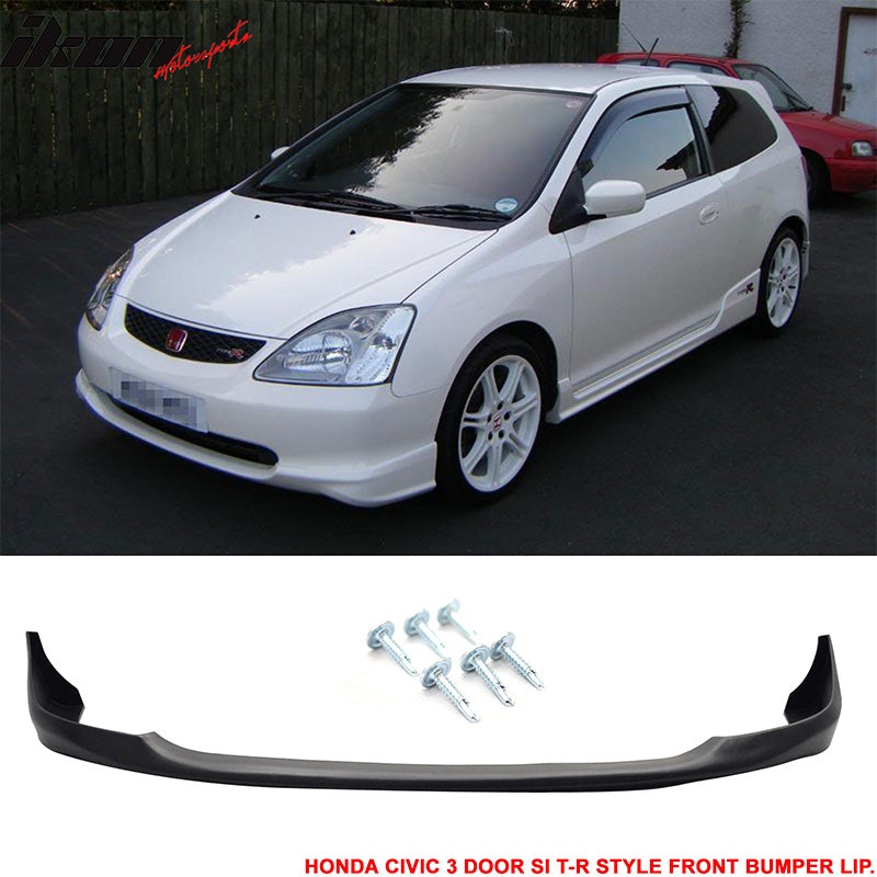 2002-2005 Honda Civic SI 3Dr HB Ep3 T-R Unpainted Front Bumper Lip PU