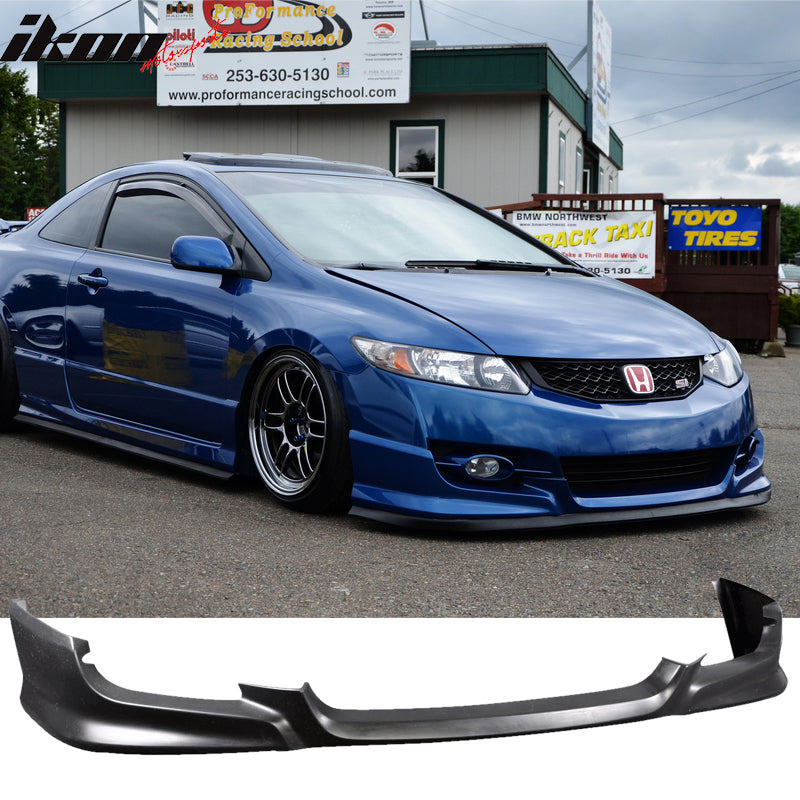 Fits 09-11 Honda Civic 2Dr Coupe HFP HF-P Style Front Bumper Lip - PU