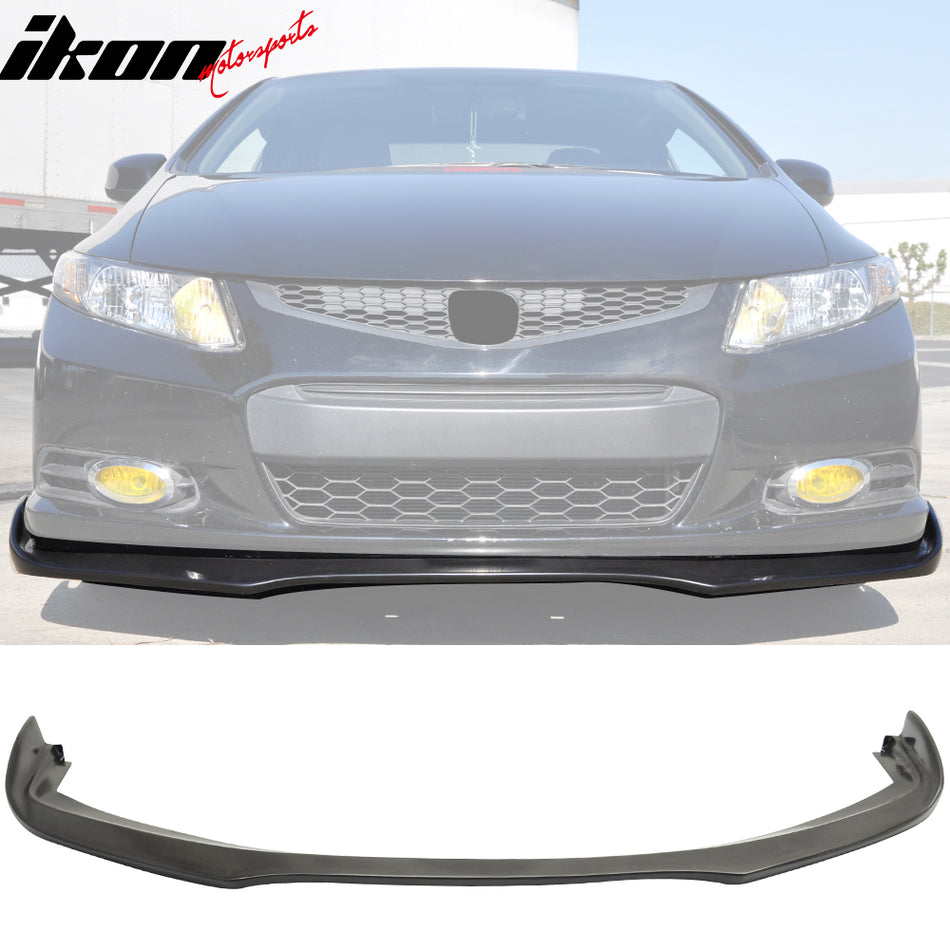 2012-2013 Honda Civic Coupe CS Style Unpainted Front Bumper Lip PU