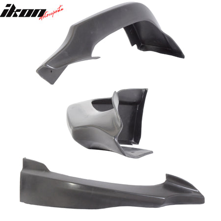 Fits 12-13 Honda Civic Coupe HFP Style Front Bumper Lip Spoiler Side Apron PU