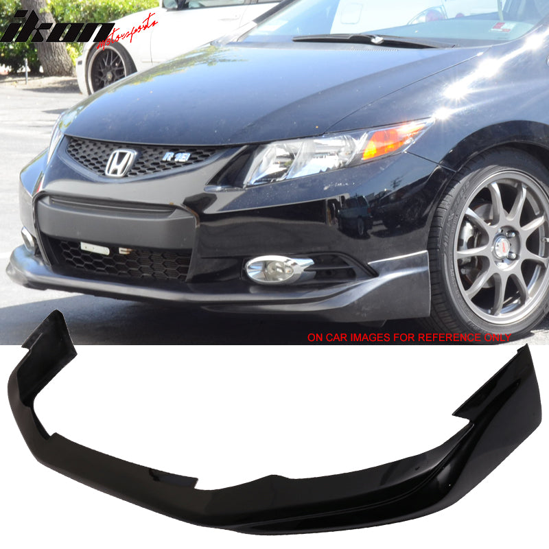 2012-2013 Honda Civic Coupe MD #NH731P Crystal Black Pearl Front Lip