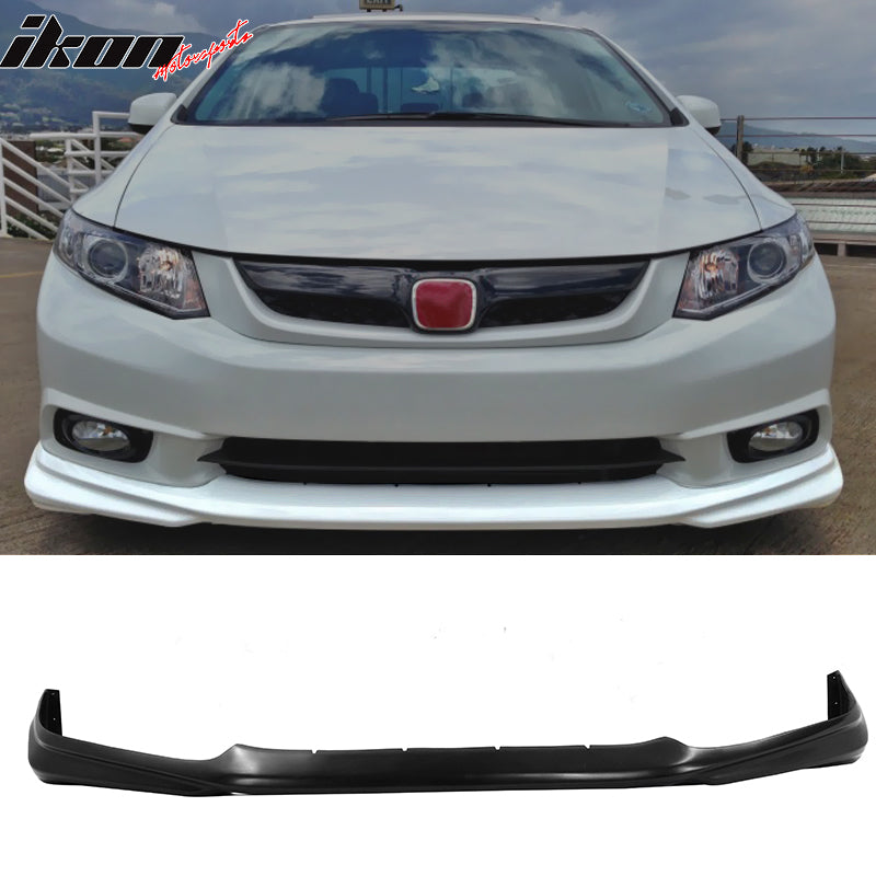 2012 Honda Civic 4Dr Sedan USDM MD Style Front Bumper Lip PU