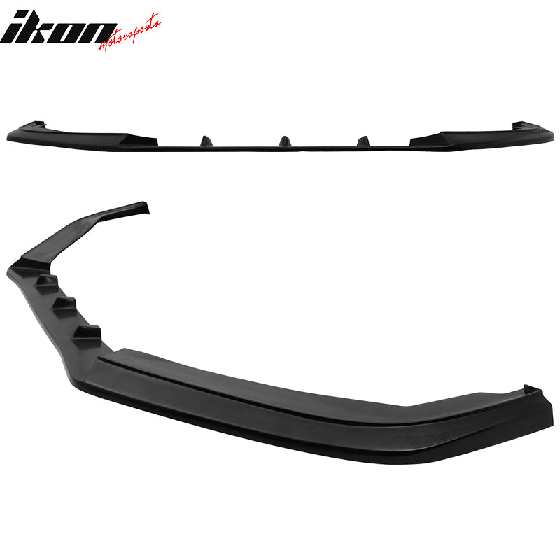 Fits 13-15 Honda Civic EK Sedan 4Dr IKON V3 Style PU Front Bumper Lip Spoiler