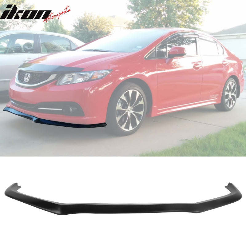 2013-2015 Honda Civic Sedan CS Style Front Bumper Lip Unpainted PU