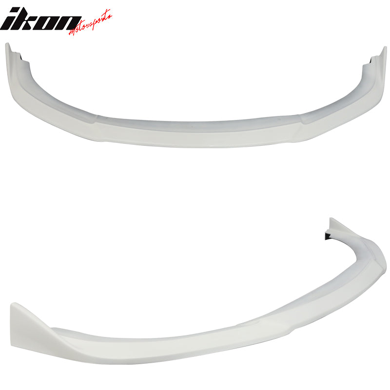 Fits 16-18 Civic Coupe Sedan CS PU Front Bumper Lip Painted Taffeta White #NH578