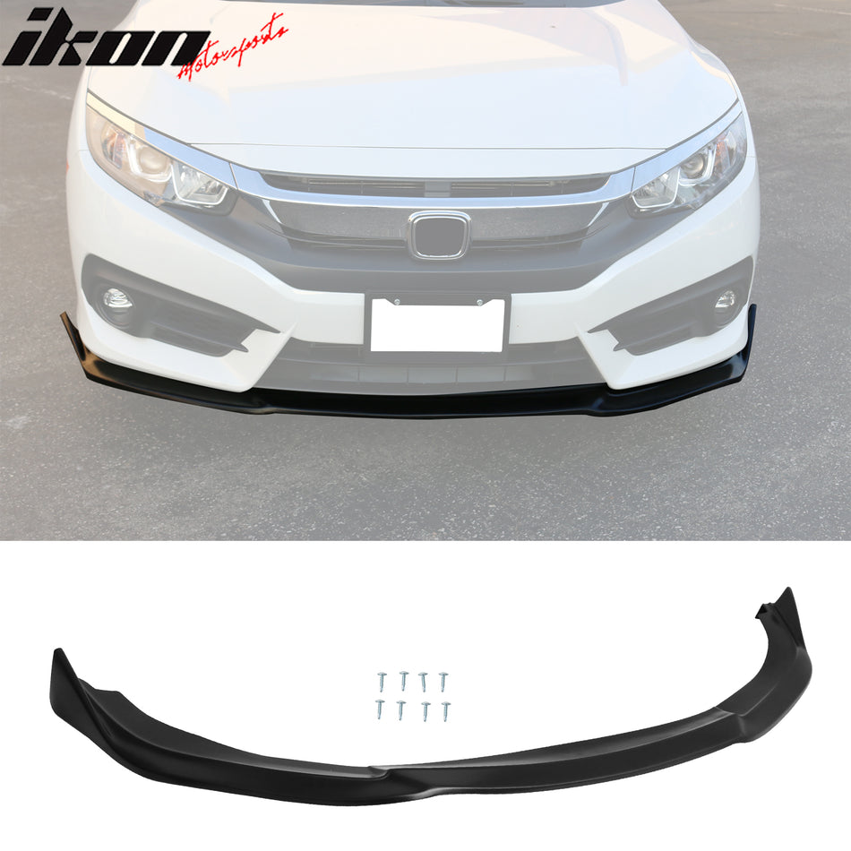 2016-2018 Honda Civic CS Style Unpainted Front Bumper Lip Splitter PU